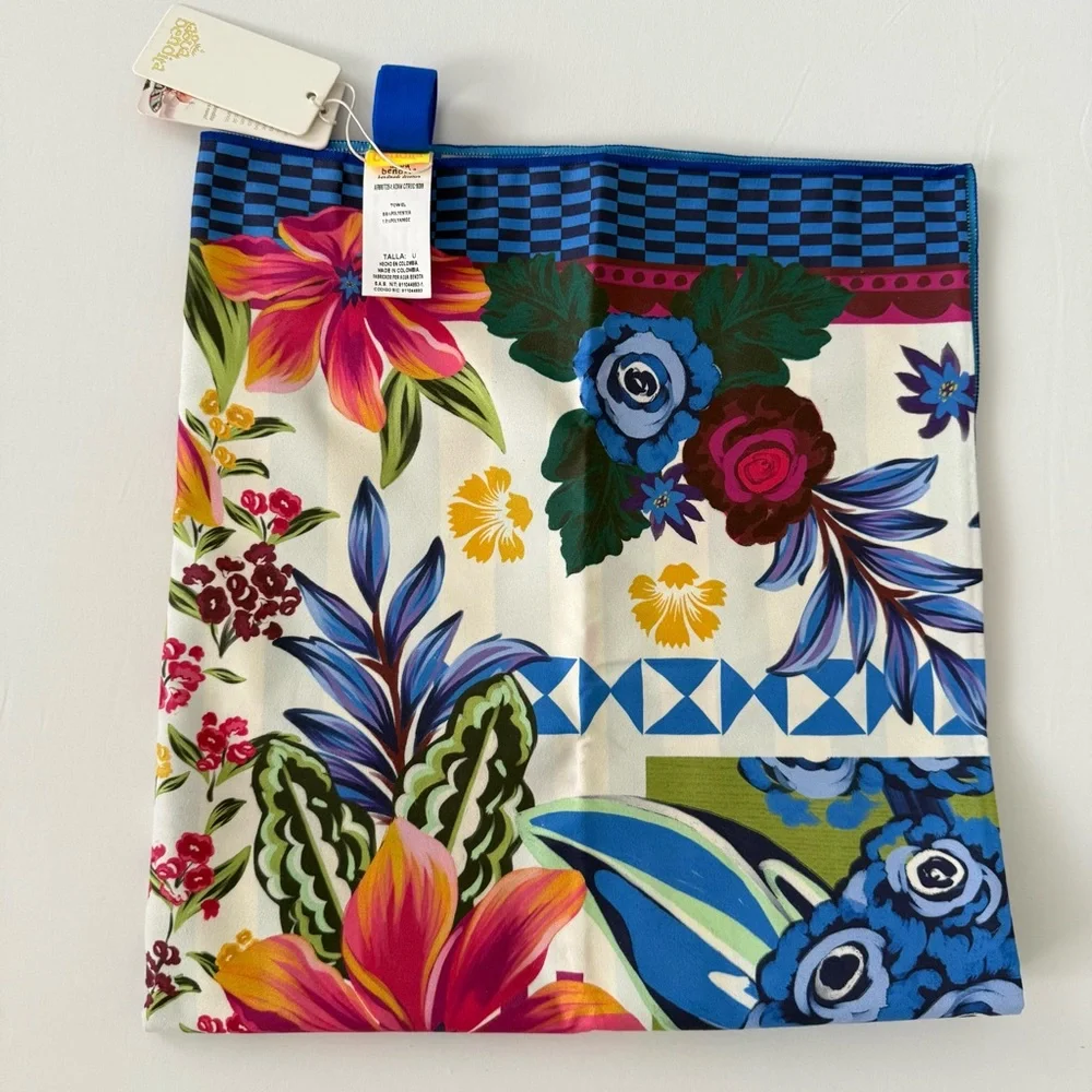 Agua Bendita Towel Adam Citrus Reversible Microfiber Quick-dry NWT
